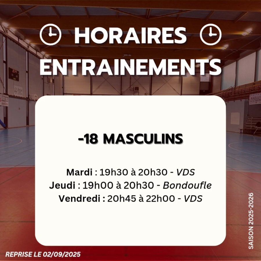 -18 ans Masculins - Bondoufle AC CE Handball
